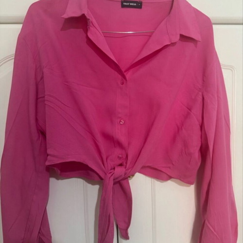 Tally Weijl cropped shirt like new, size S, pink and purple