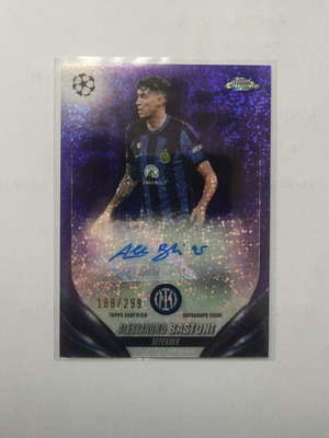 Alessandro Bastoni Violet Speckle Refractor card numbered /299 like new