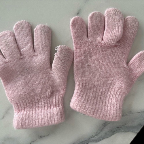 Children's gloves girl 1-4 years used, pink