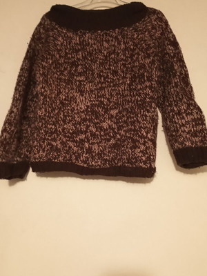 Handmade knitted kids sweater 4-5 years like new brown