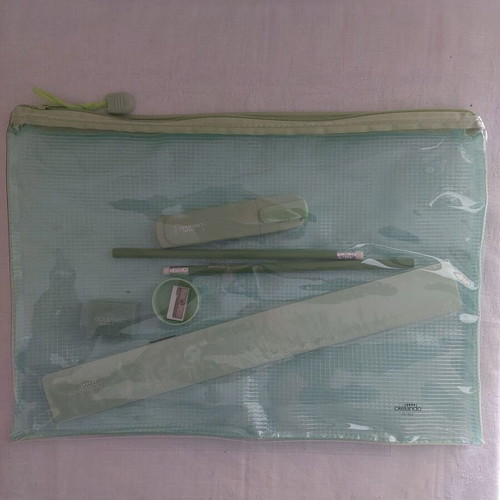 Writing set 7 pieces new with plastic storage case