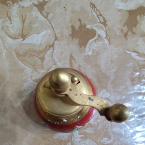 Italian Florentine spice mill used with gold leaf and enamel