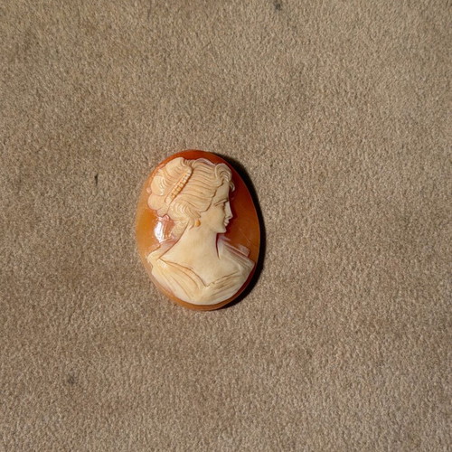 Old cameo with beautiful carving like new