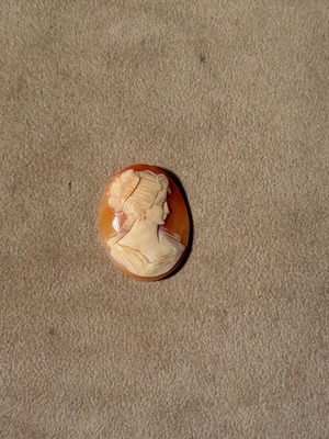 Old cameo with beautiful carving like new