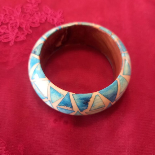 Vintage handmade bracelet with turquoise mosaic like new
