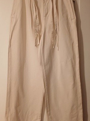 Zara pants size M beige wide leg cotton