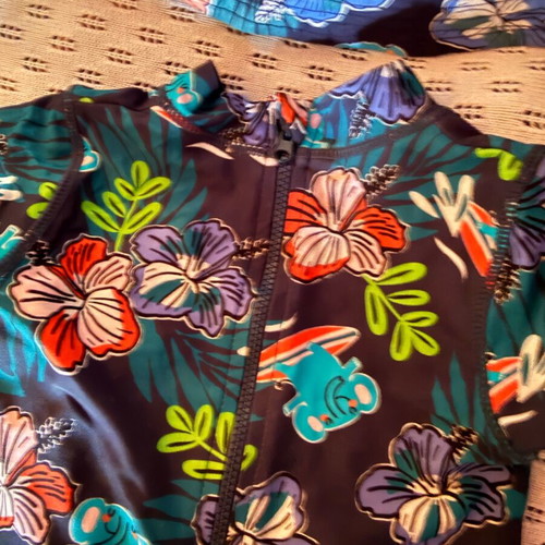 Swimsuit set with hat like new for 12-24 months