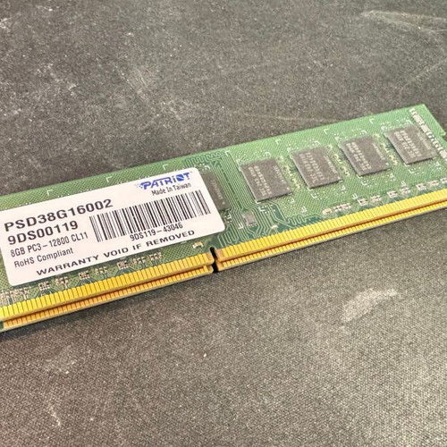 Patriot PC3 12800 CL11 8GB used, 2 pieces