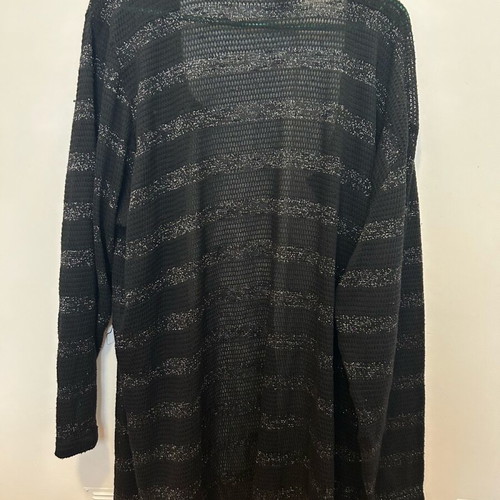 Knitted cardigan black silver long like new