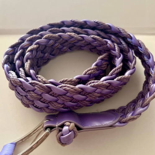 Women's braided belt lilac purple size 105cm like new