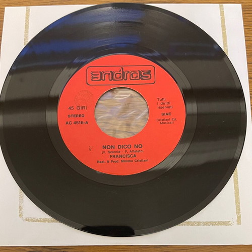 Francisca Non Dico Di No 45 Italy 1983 record used, electronic pop-disco