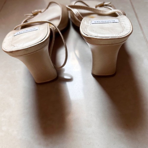 Hispanitas women's leather sandals used, size 38, rose gold