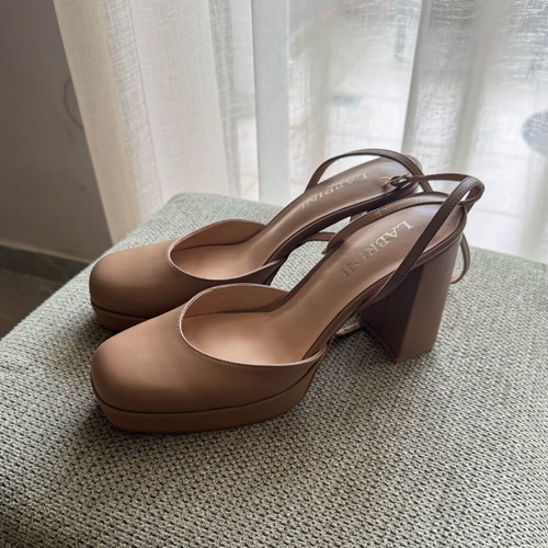 Labrini Athens Heeled Shoes new, leather, size 40, beige
