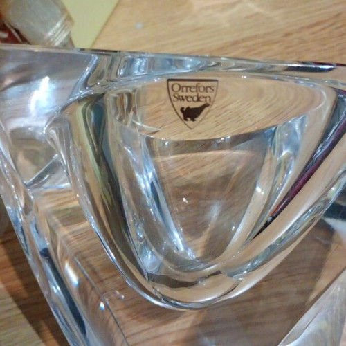 Orrefors Crystal Container vintage, like new