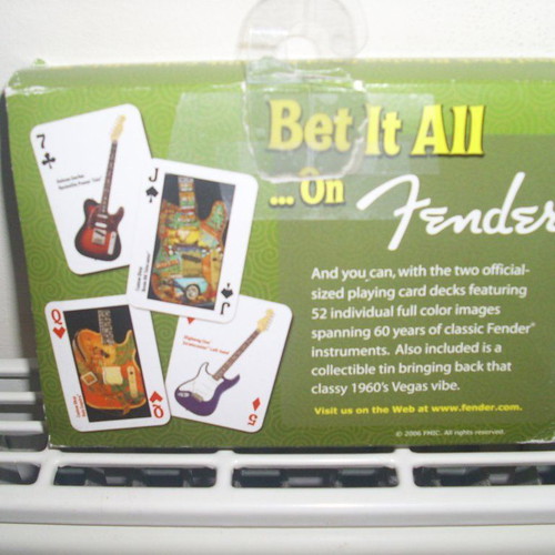 Fender Dual Playing Cards New, Collectible Set in Tin