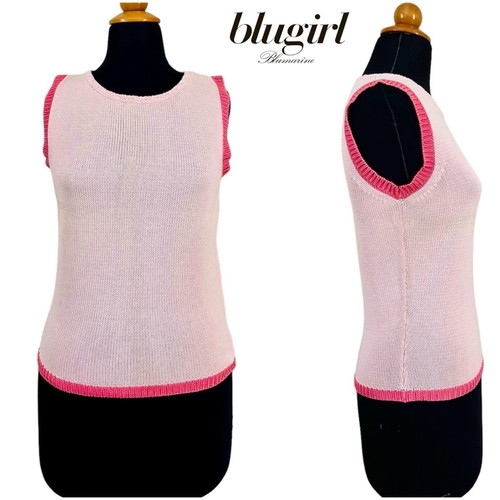 Blumarine Blugirl pink sleeveless knit top used