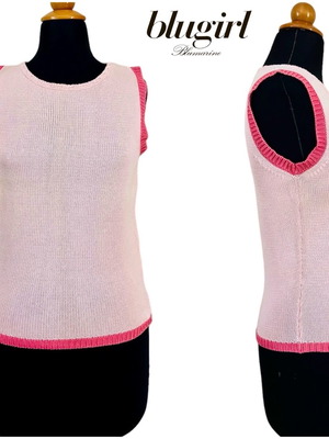 Blumarine Blugirl pink sleeveless knit top used