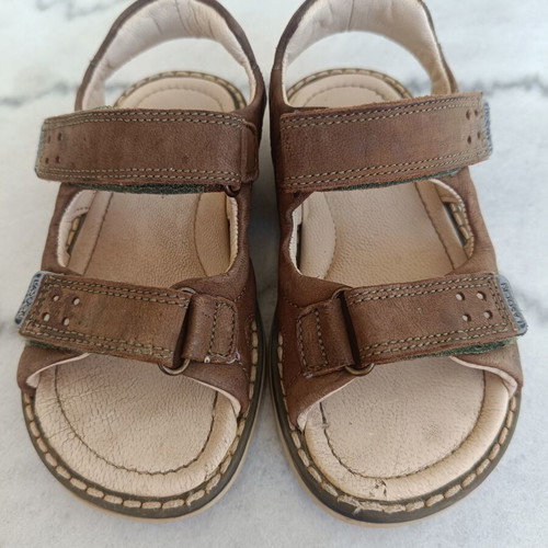 Lasocki leather sandals size 25 used, beige and brown