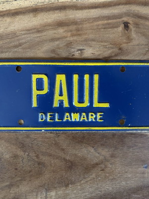 Vintage metal license plate 20x8cm