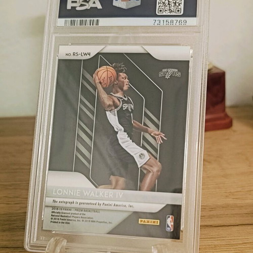 Lonnie Walker IV 2018 PANINI PRIZM ROOKIE SIGNATURES #RSLW4 ROOKIE SIGNATURES GRADED PSA 10