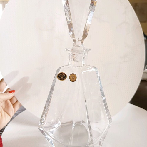 Bohemia Crystal Decanter 24% PBO with Stopper new