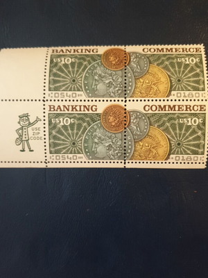 1975 10c Banking Commerce Stamps MNH Set of 4