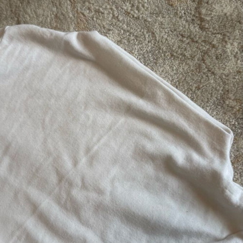 Stradivarius white long-sleeve bodysuit used with unique neckline