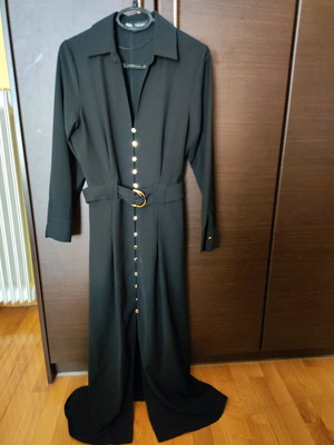 Midi semi-long dress Zara zw collection like new, black, size S