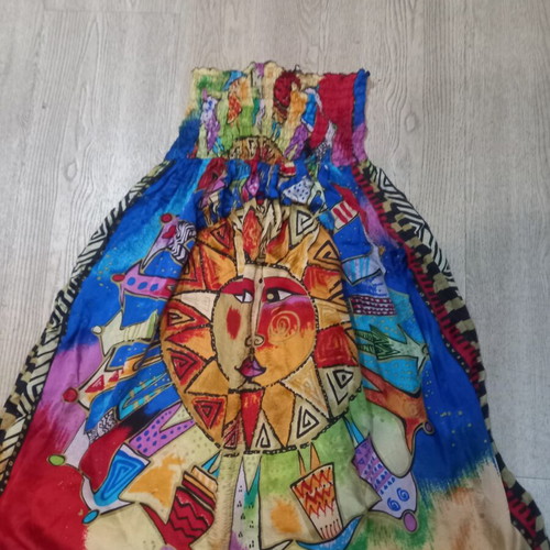 A-Style colorful silk dress, size S
