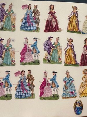 Vintage German embossed paper scraps 1960-1970, 29 pieces, EPB