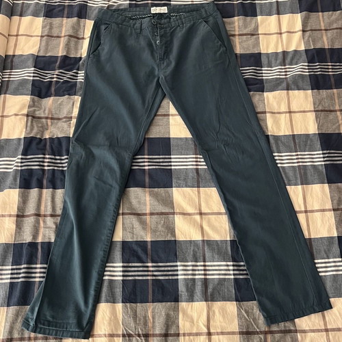Men's chino pants blue gray used, size UK W34 L34