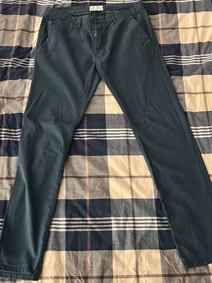 Men's chino pants blue gray used, size UK W34 L34