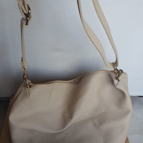 Double bag coral and beige like new, hand and shoulder