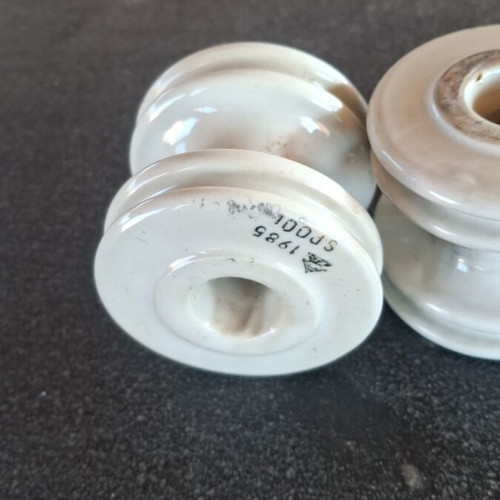 Insulators used, set of two, 7.5 cm diameter