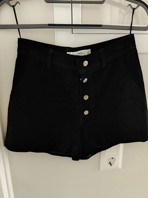 Suede shorts Mango black like new, high waist