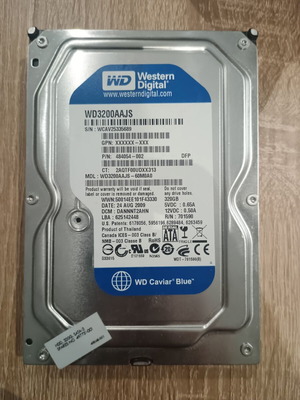 HDD 3,5 WD Caviar Blue 320GB σαν καινούργιο