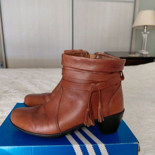 Hotter leather ankle boots used, brown, size 39