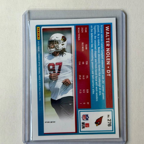 2025 Panini Donruss Optic Rated Rookie Walter Nolen Purple Shock card new
