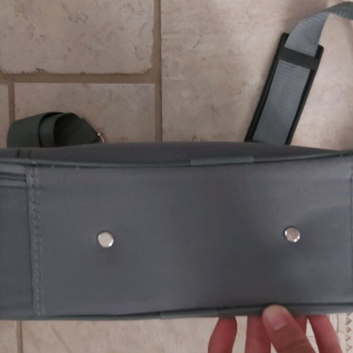 Toiletry bag like new, gray with zipper newest