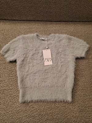 Zara knitted shirt new, light gray