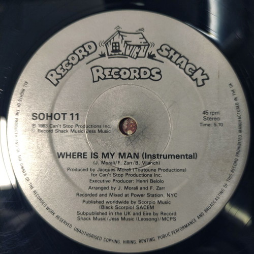 Eartha Kitt Where Is My Man 12'' Vinyl Maxi Single used