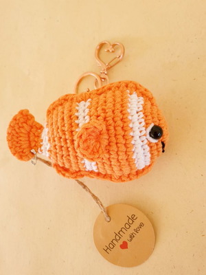 Nemo Fish Keyring new limited edition handmade crochet
