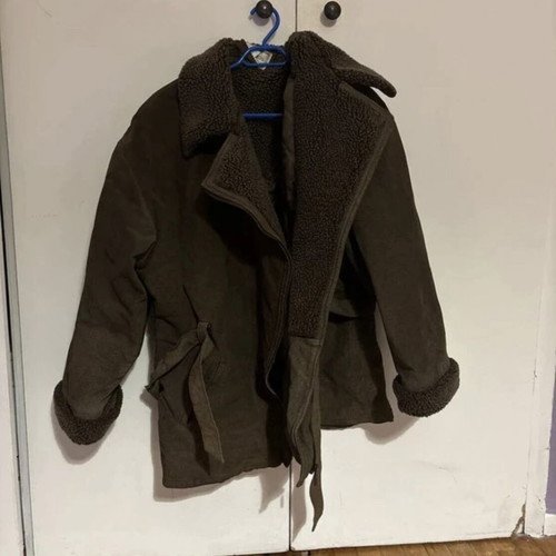 Jacket brown with shearling style fur like new Gianni Rodini