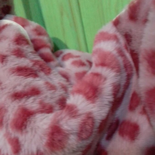 Shoulder bag with pink leopard faux fur new with zipper