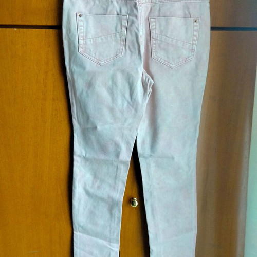 Review women's jeans like new, pink, slim fit