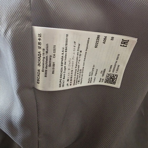 Escada bomber jacket new, gray, size M