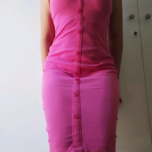 Barbie style women's midi dress Medium new with gift necklace