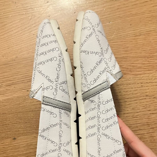 Calvin Klein espadrilles size 37 like new white and grey