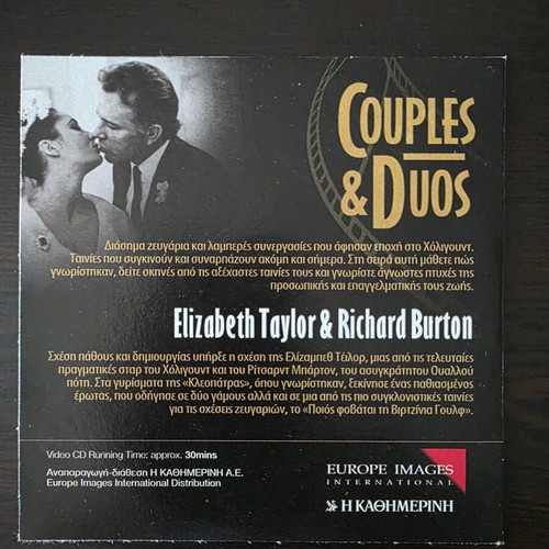 Video CD Couples & Duos No 12 Elizabeth Taylor & Richard Burton like new