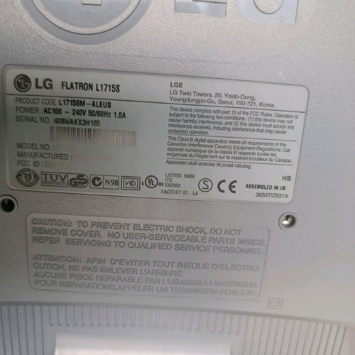 LG computer monitor used